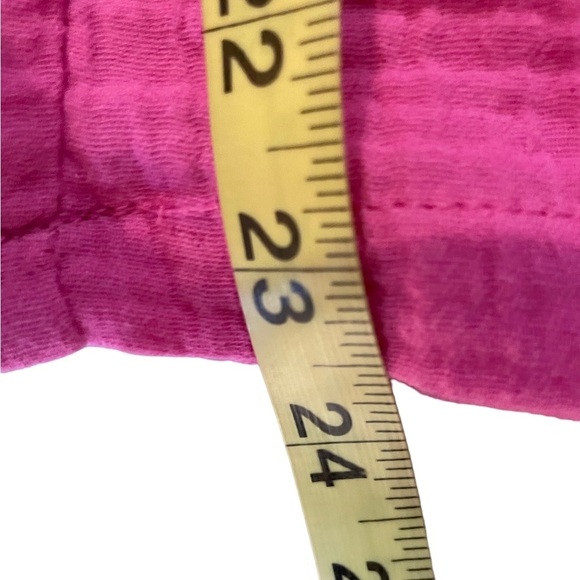 NWT Sincerely Jules pink textured wide leg high rise cropped pants size  large - Picture 11 of 13